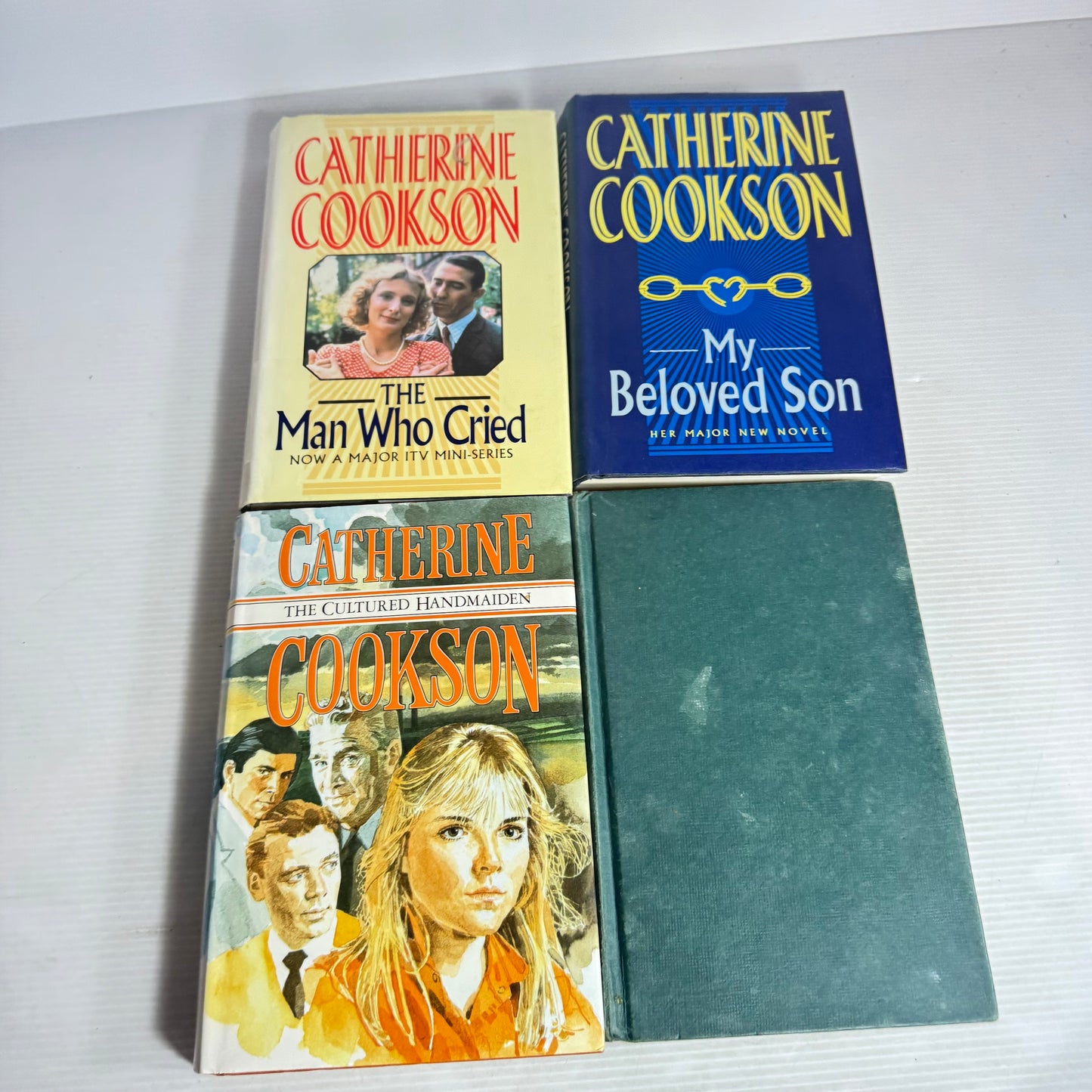 Catherine Cook Vintage Hardcover Bundle x 4 : The Man Who Cried, My Beloved Son, The Cultured Handmaiden, Justice is a Woman (2995)