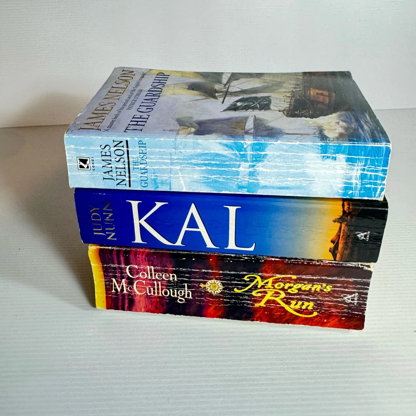 Historical Book Bundle x 3 Books : The Guardship - James Nelson, Kal - Judy Nunn, Morgan's Run - Colleen McCullough (2236)