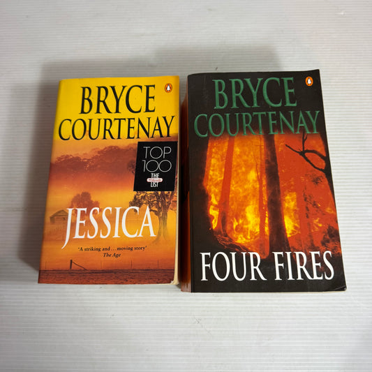Bryce Courtenay Book Bundle x 2 : Four Fires & Jessica (2979)