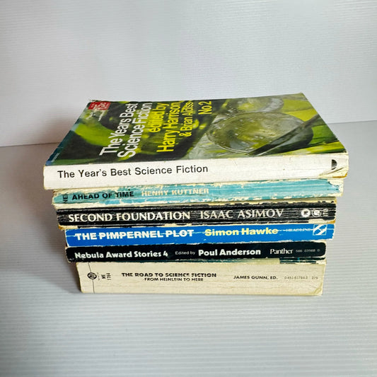 Science Fiction Vintage Book Bundle x 7 Books : Various Authors (Vintage 1953 - 1988  (2243)