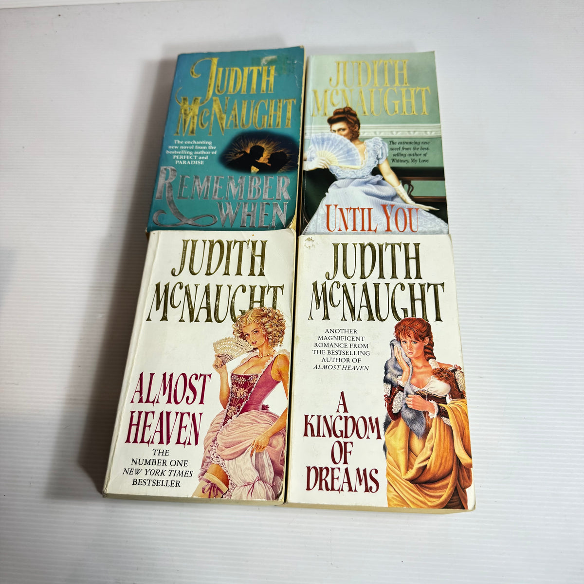 Judith McNaught Bundle x 4 : Remember When, Until You, A Kingdom of Dreams, Almost Heaven (3409)