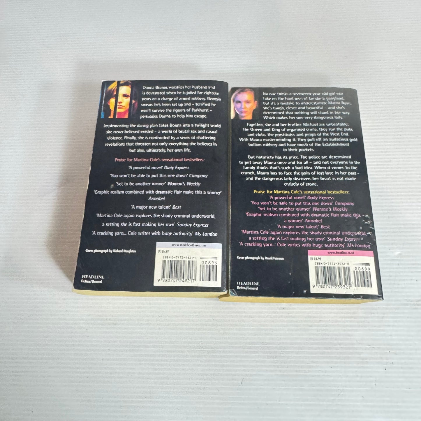 Martina Cole Book Bundle x 2 : The Jump & Dangerous Lady (2495)