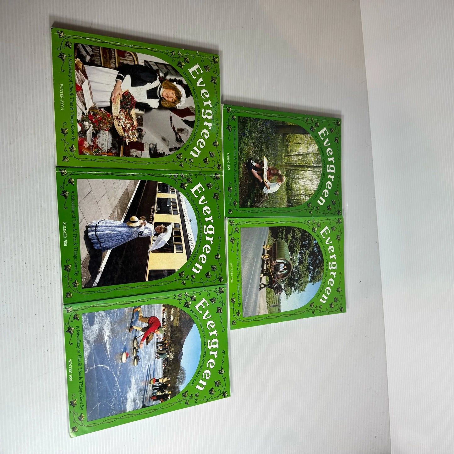 Evergreen Book Bundle X 5 Spring 2001, Summer 2001, Autumn 2001, Winter 2001, Winter 200o/1 (405)