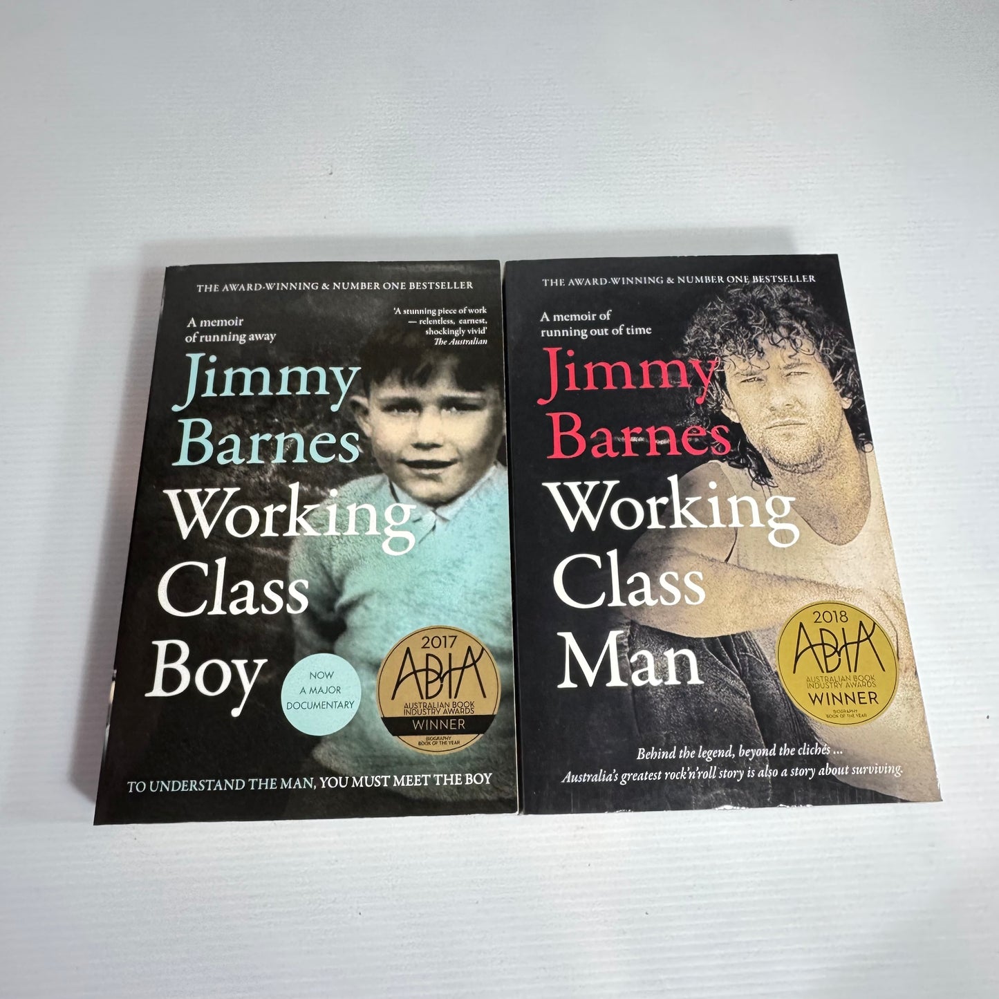 Jimmy Barnes Book Bundle x 2 : Working Class Boy & Working Class Man (3081)