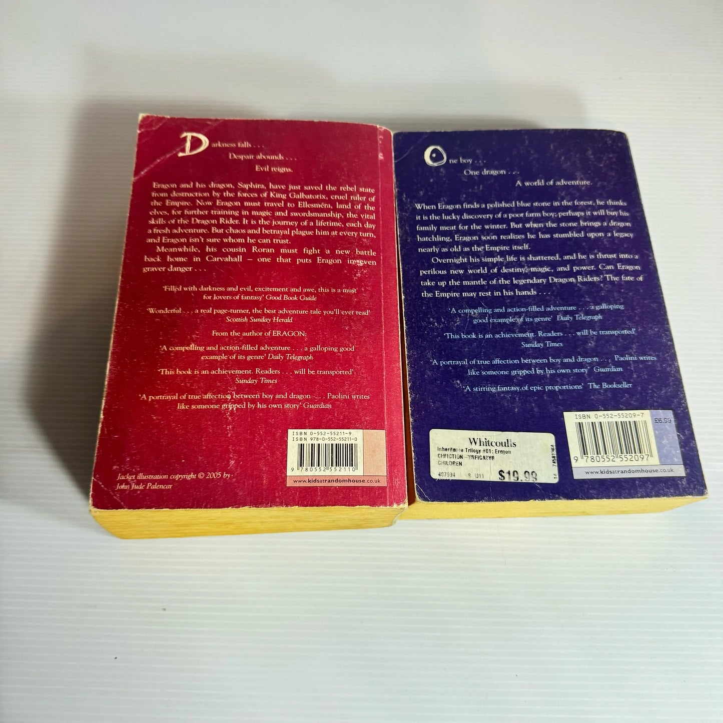 Eragon & Eldest Christopher Paolini Book Bundle x 2 Books : Eragon & Eldest