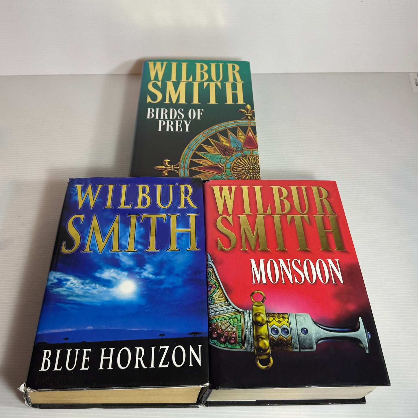 Wilber Smith Courtney Series Book Bundle x 3 Books : Birds of Prey, Monsoon, Blue Horizon (2484)