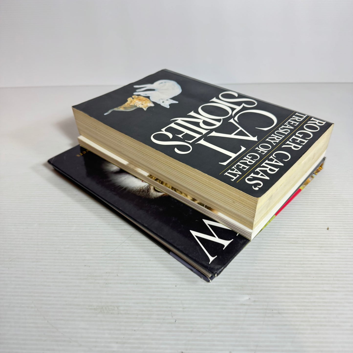 Cat Lovers Book Bundle x 3 : Meow, How to Have a Happy Cat, Roger Caras' Treasury of Great Cat Stories (2858)