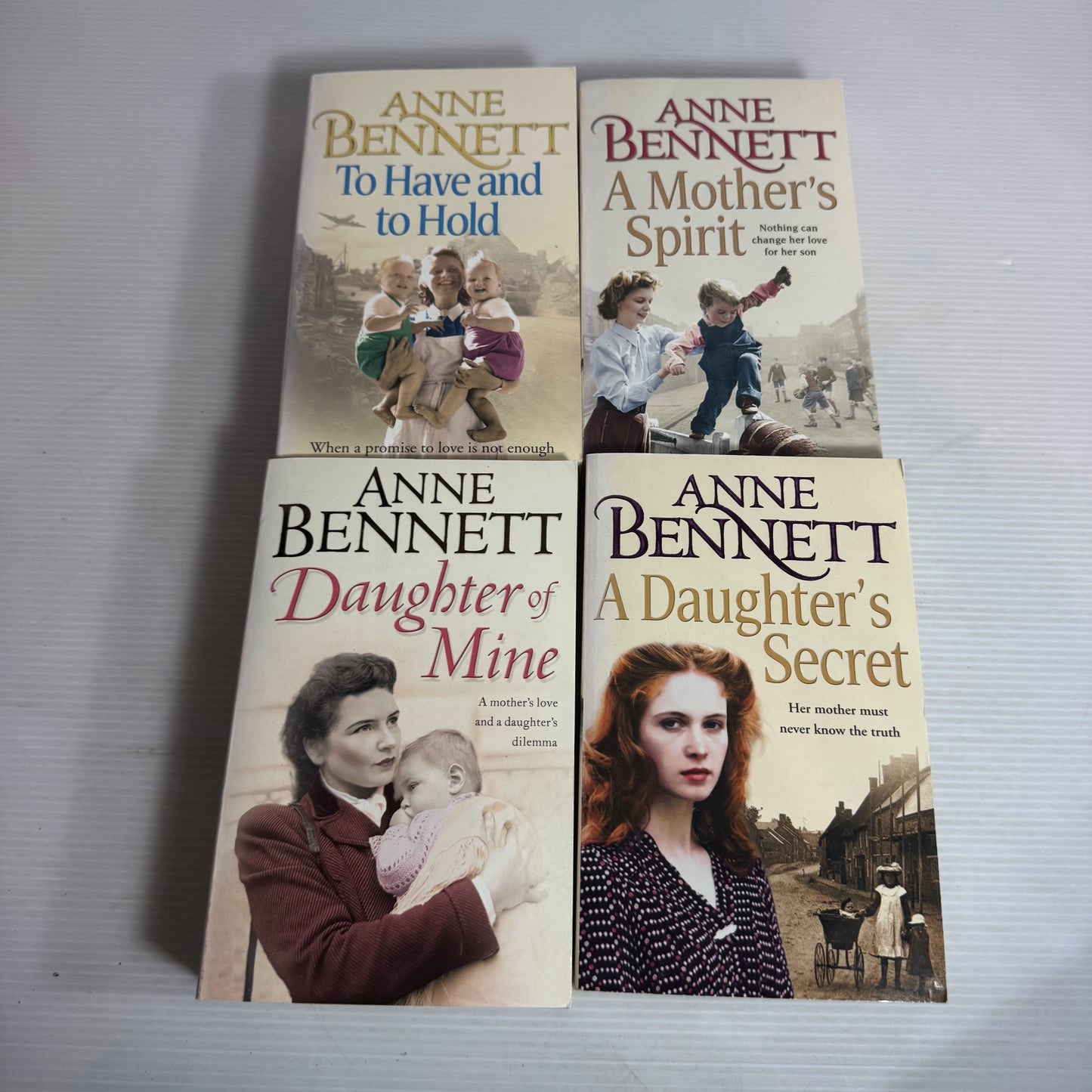 Anne Bennett Book Bundle x 4 : A Mother's Spirit, To Have and To Hold, A Daughter's Secret, Daughter of Mine(2835)