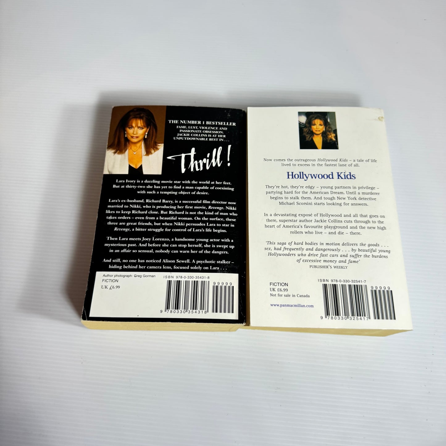Jackie Collins Book Bundle x 2 : Hollywood Kids & Thrill! (3095)