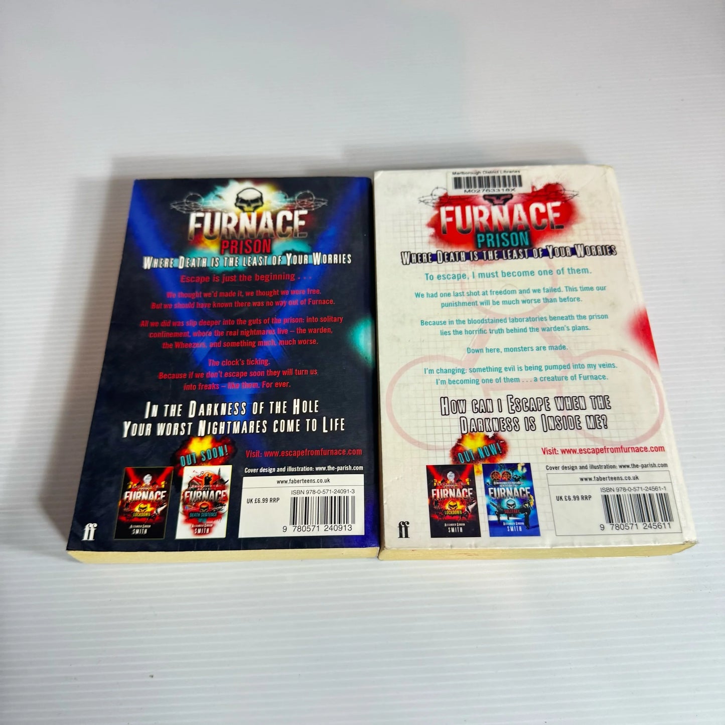 Furnace - Alexander Gordon Smith Book Bundle x 2 Books : Solitary & Death Sentence