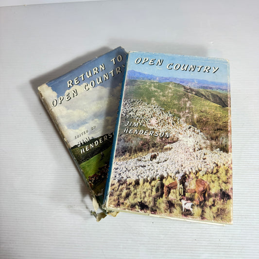 Jim Henderson Vintage Book Bundle x 2 : Open Country (1965) & Return to Open Country (1967) (2923)