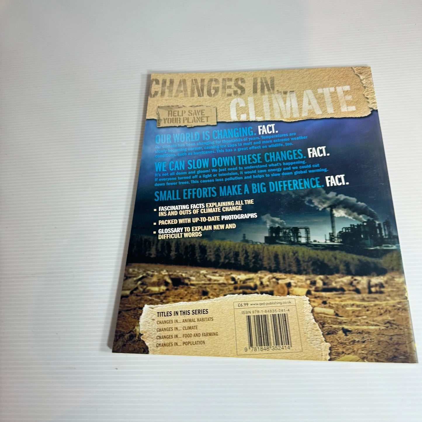 Changes In Book Bundle x 4 Books : Changes In Climate, Population, Food and Farming, Animal Habitats - Steve Parker