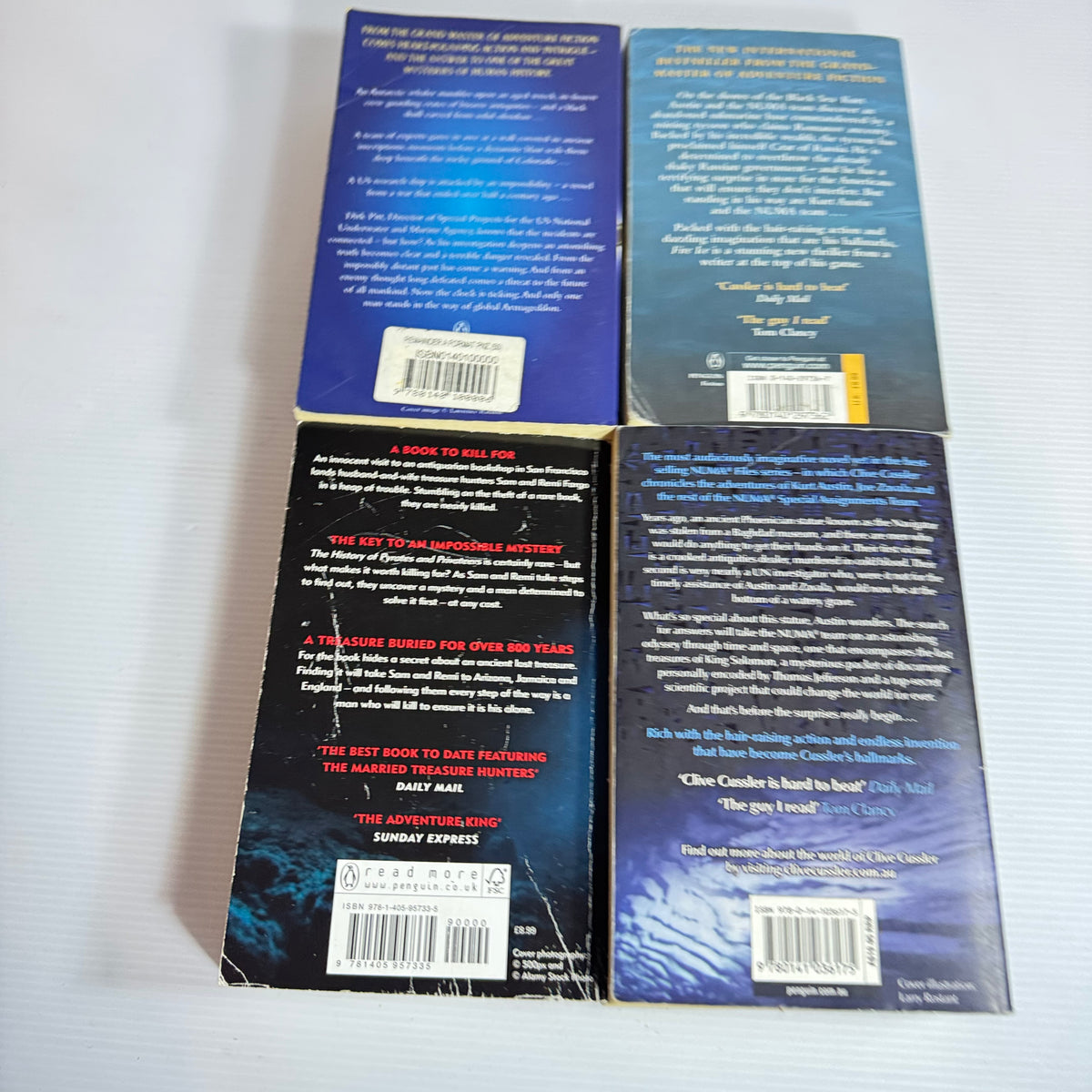 Clive Cussler Bundle x 4 : Atlantis Found, Fire Ice, The Navigator, Private (3461)