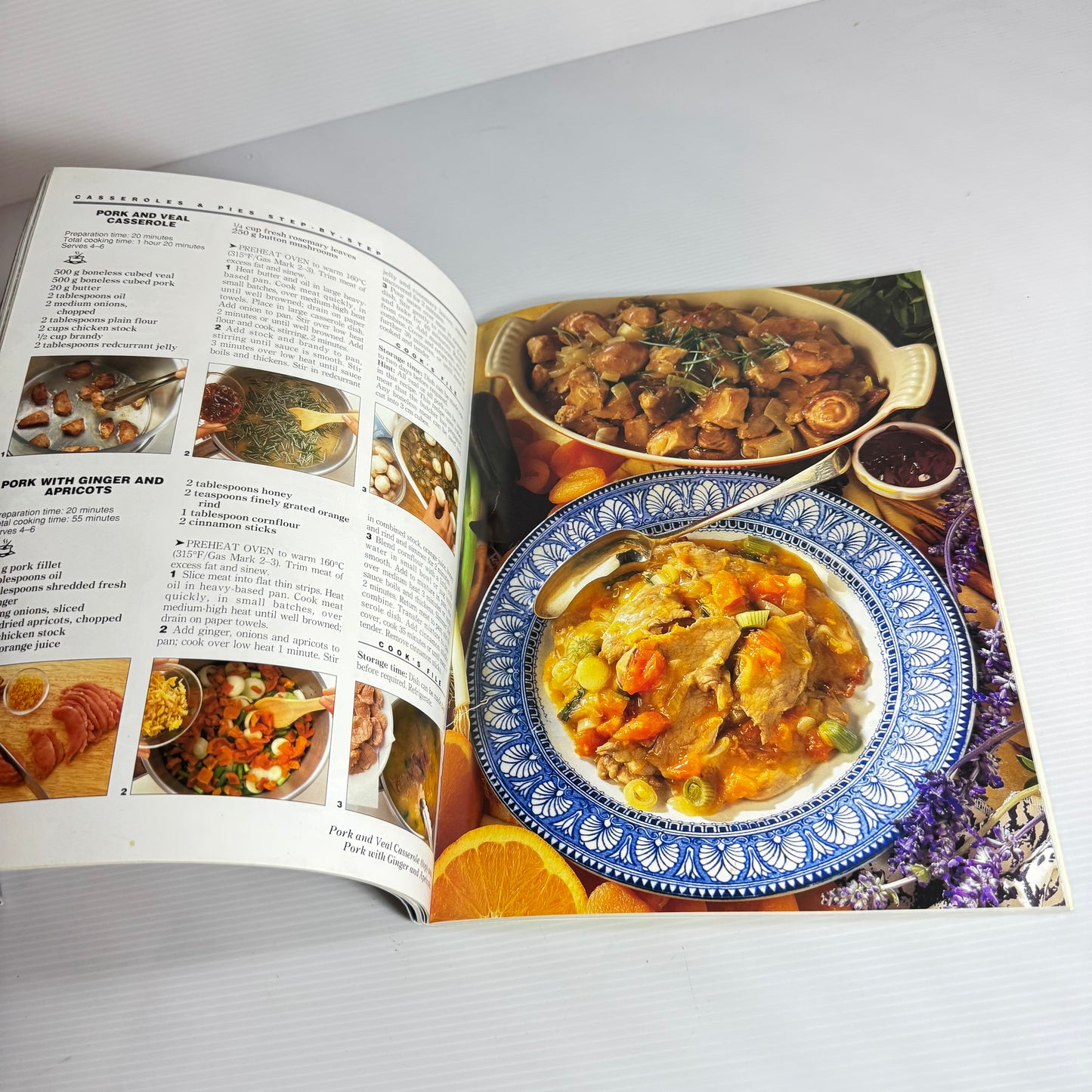 Pies & Casseroles Book Bundle x 2 : Casseroles and Pies - Family Circle Step-by-Step & 101 Pies & Pastries( 3179)