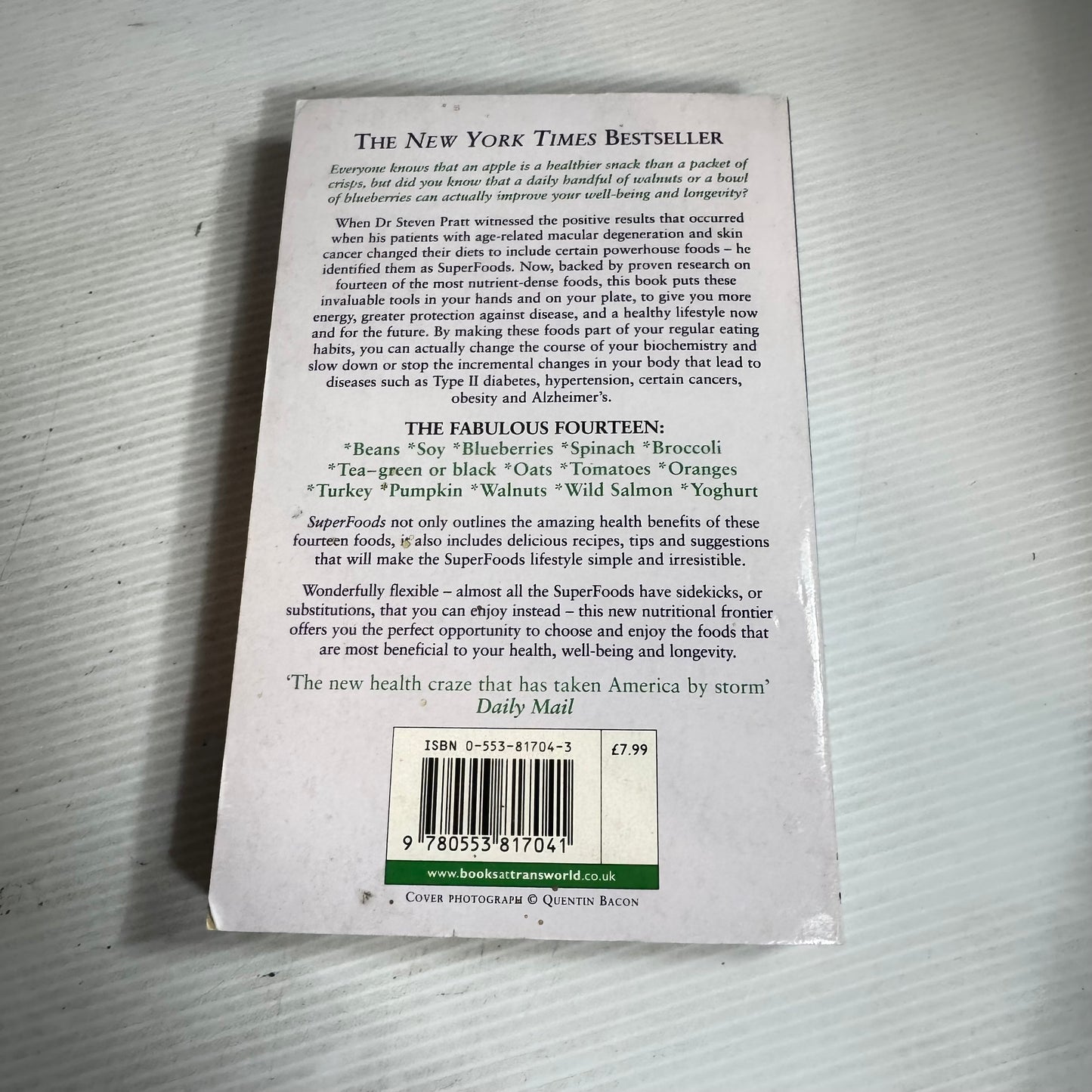 Health Food Guides Book Bundle x 3 : SuperFoods - Steven Pratt, M.D. & Kathy Matthews, The Chemical Maxe - Bill Statham, For Goodness Sake! - Merren Parker (2885)(2885)