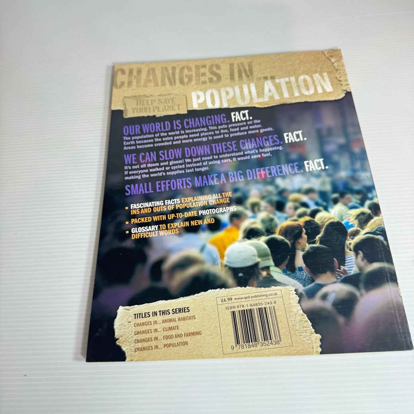 Changes In Book Bundle x 4 Books : Changes In Climate, Population, Food and Farming, Animal Habitats - Steve Parker