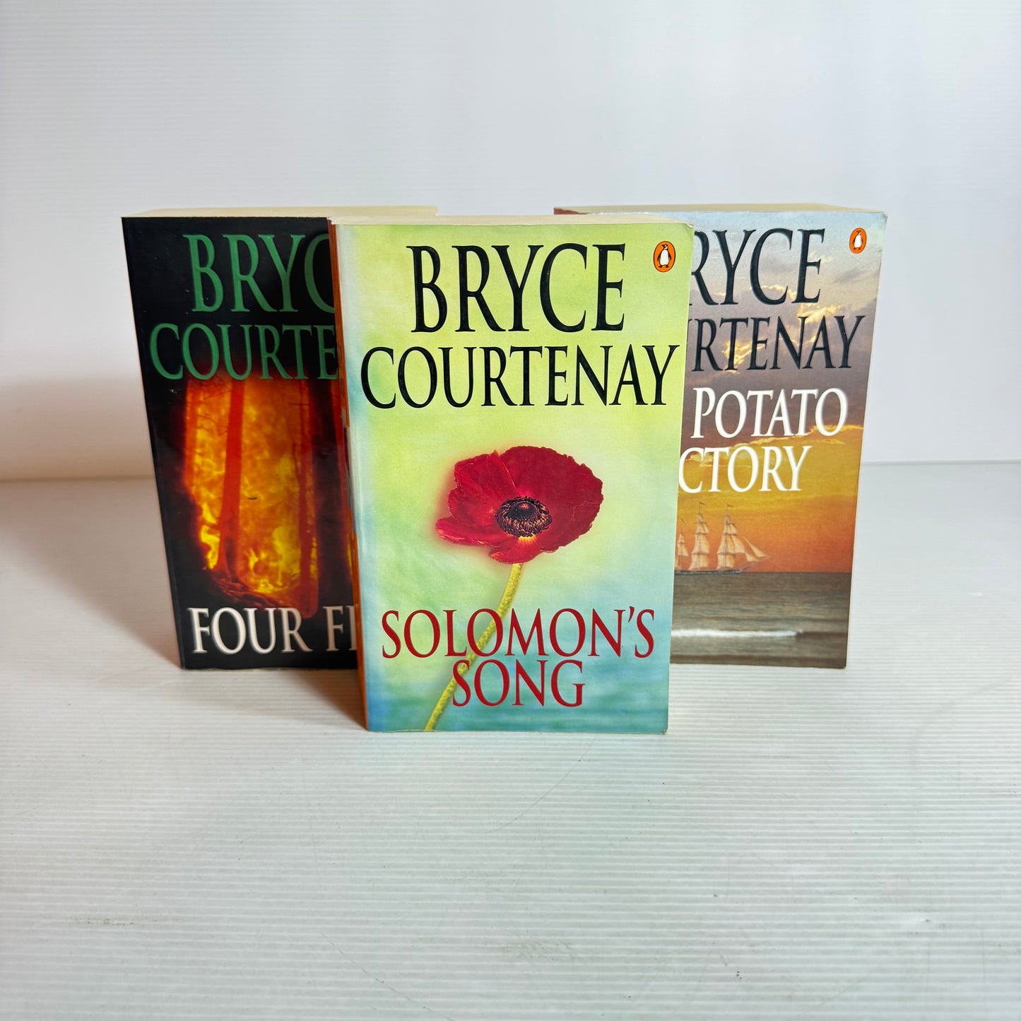 Bryce Courtenay Book Bundle x 3 : Solomon's Song, The Potato Factory, Four Fires (2848)