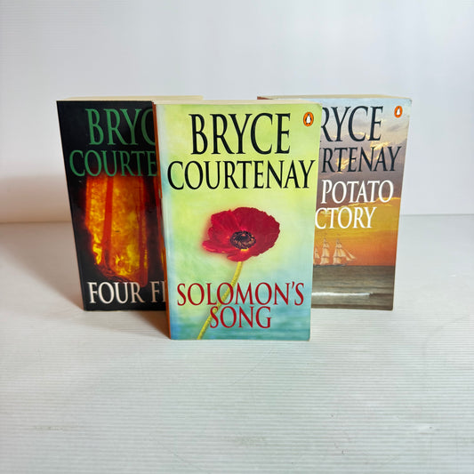 Bryce Courtenay Book Bundle x 3 : Solomon's Song, The Potato Factory, Four Fires (2848)