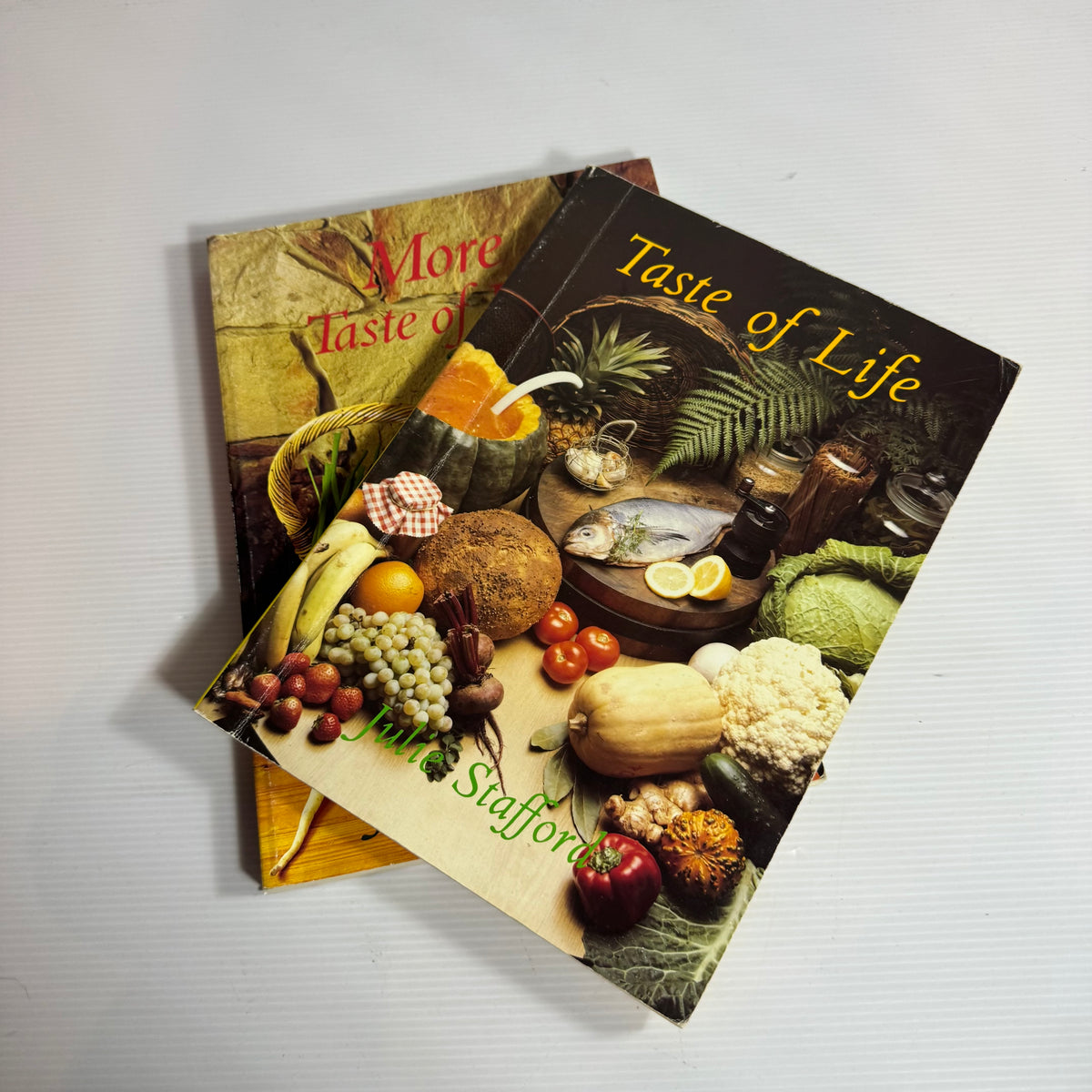 Julie Stafford Taste of Life Cookbook Bundle x 2 : Taste of Life & More Taste of Life (Vintage 1985)(3304)