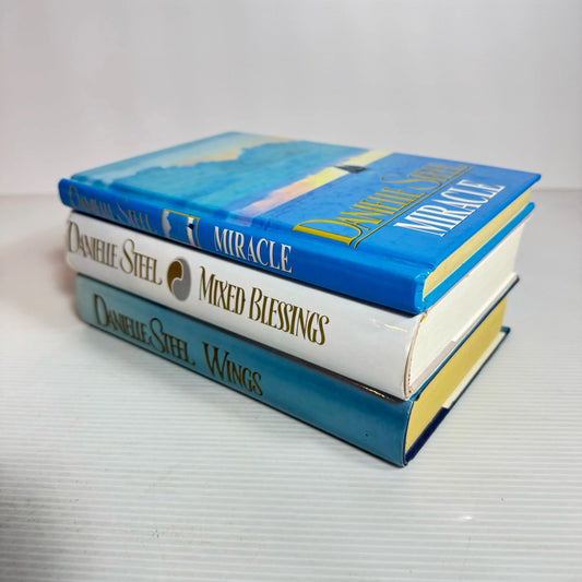 Danielle Steel Hardcover Book Bundle x 3 : Miracle, Wings, Mixed Blessings (2280)