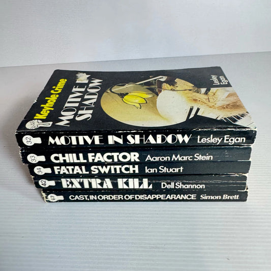 Keyhole Crime Vintage Book Bundle x 5 Books : Books 32, 33, 34, 42, & 67 (Vintage 1980's) (2184)