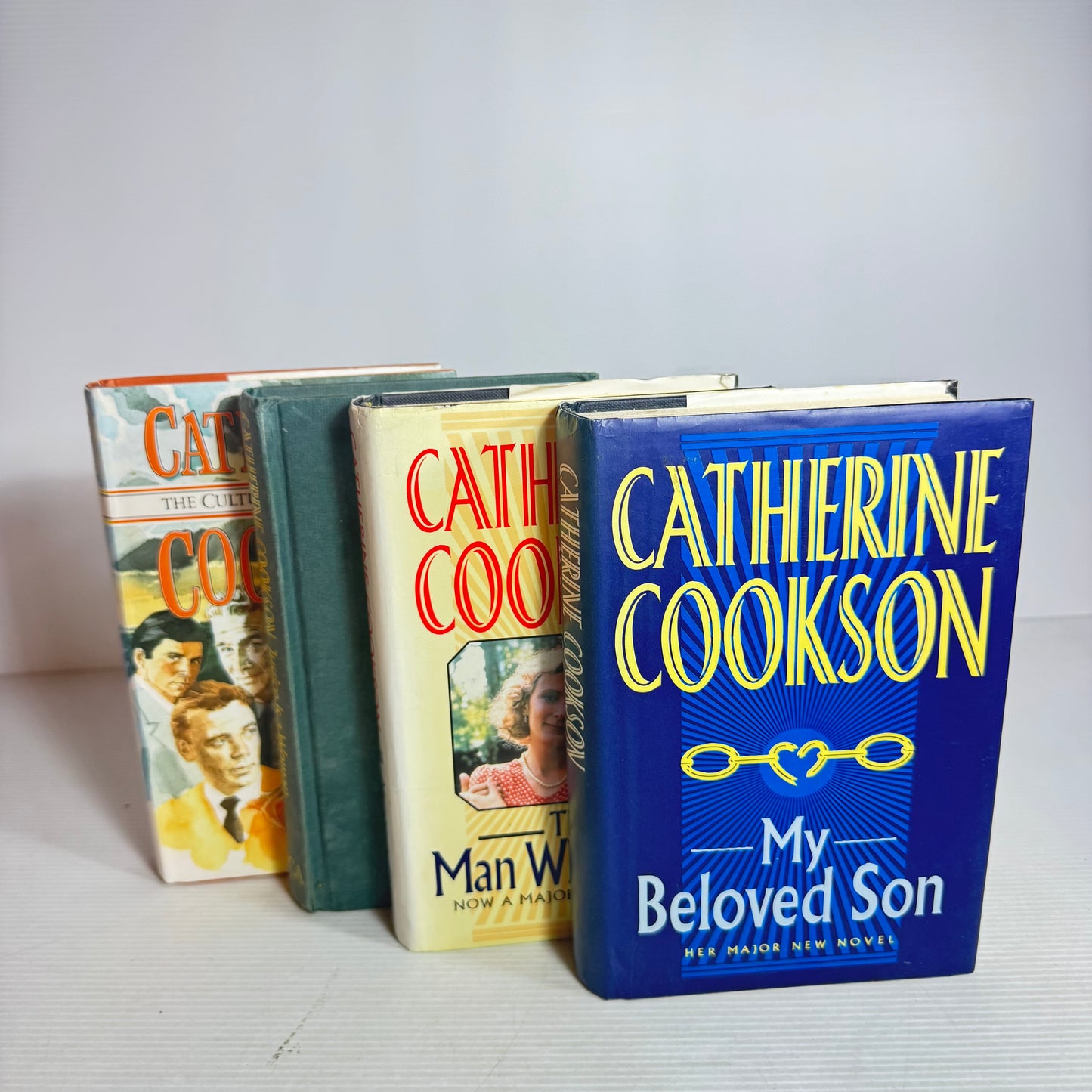 Catherine Cook Vintage Hardcover Bundle x 4 : The Man Who Cried, My Beloved Son, The Cultured Handmaiden, Justice is a Woman (2995)