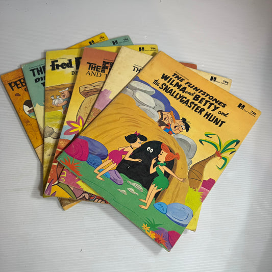 Vintage Flintstone 1970's Giant Durabooks for Children x 6 Books (2606)