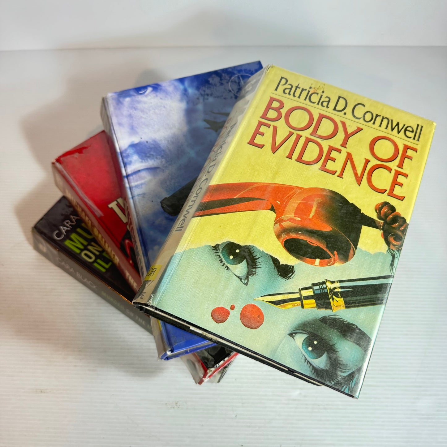 Large Print Crime Book Bundle x 4 : Body of Evidence, Murder on the Ile Sant-Louis, Watchman, The Society (2873)