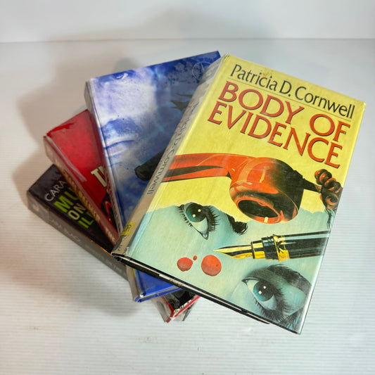 Large Print Crime Book Bundle x 4 : Body of Evidence, Murder on the Ile Sant-Louis, Watchman, The Society (2873)