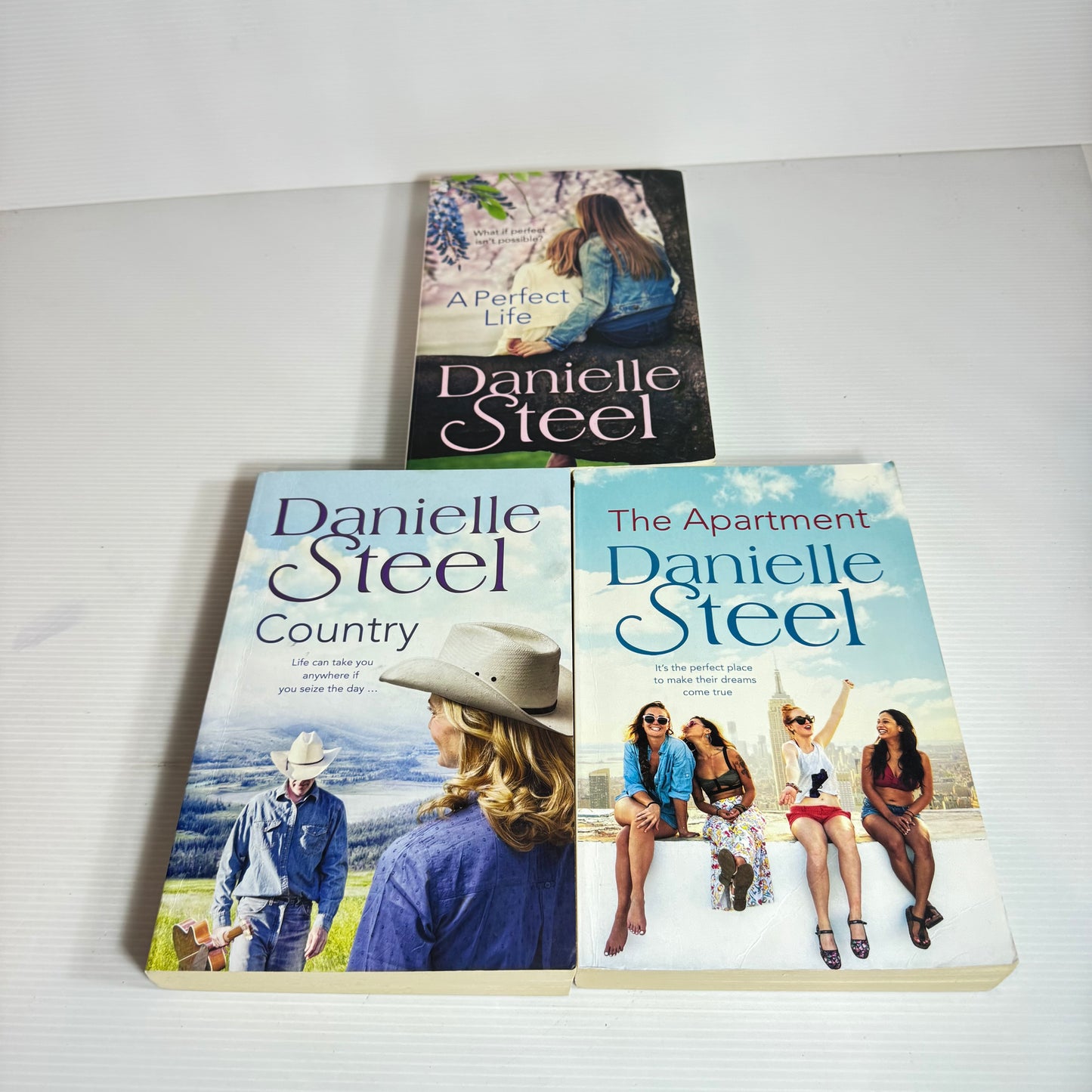 Danielle Steel Book Bundle x 3 : A Perfect Life, Country, & The Apartment (2434)