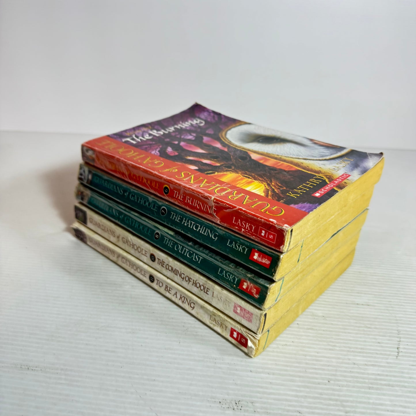 Guardians of Ga' Hoole Book Bundle - Kathryn Lasky x 5 Books : The Burning, The Hatchling, The Outcast, To Be A King, The Coming of Hoole(2875)