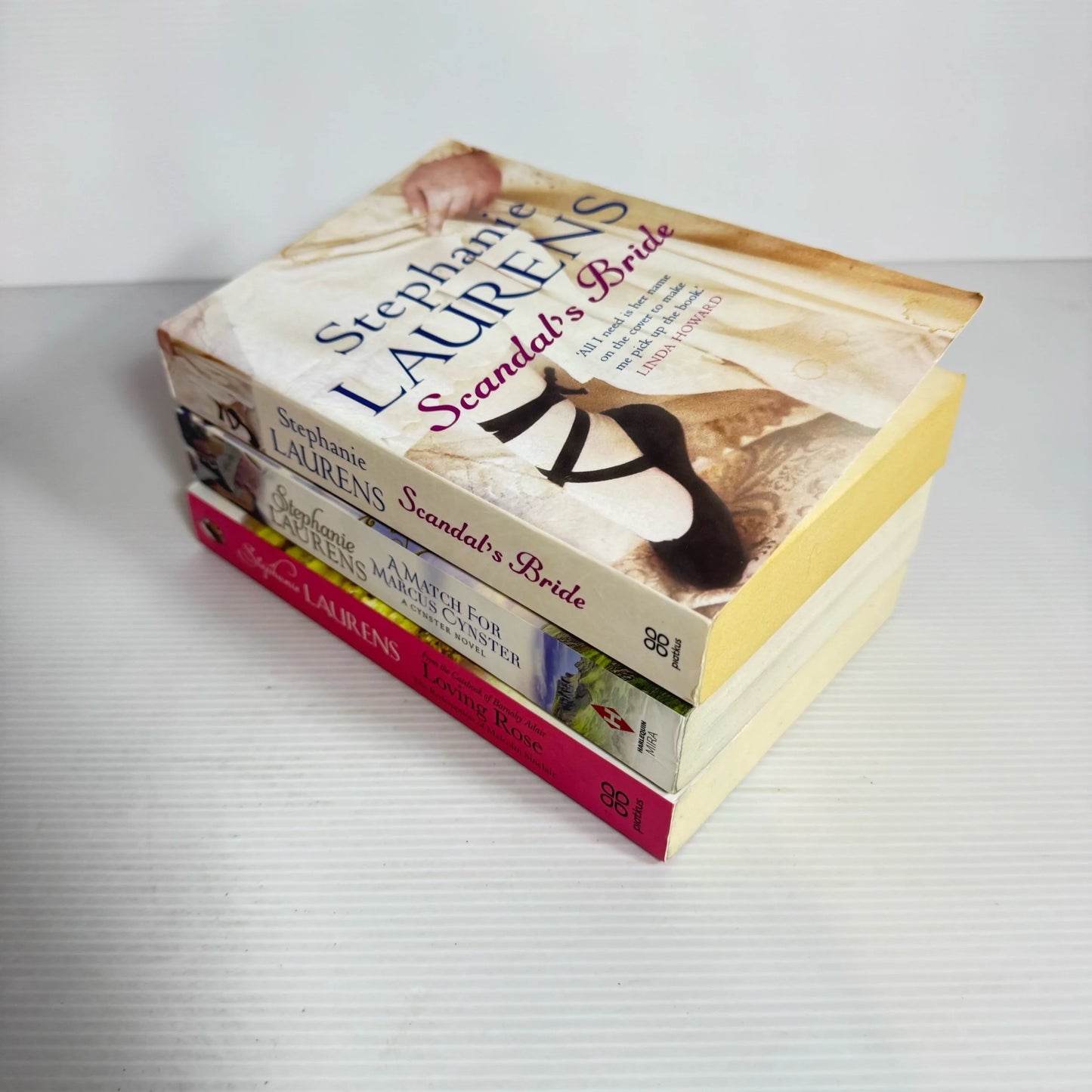 Stephanie Laurens Book Bundle x 3 : Loving Rose, A Match For Marcus Cynster, Scandal's Bride(2291)