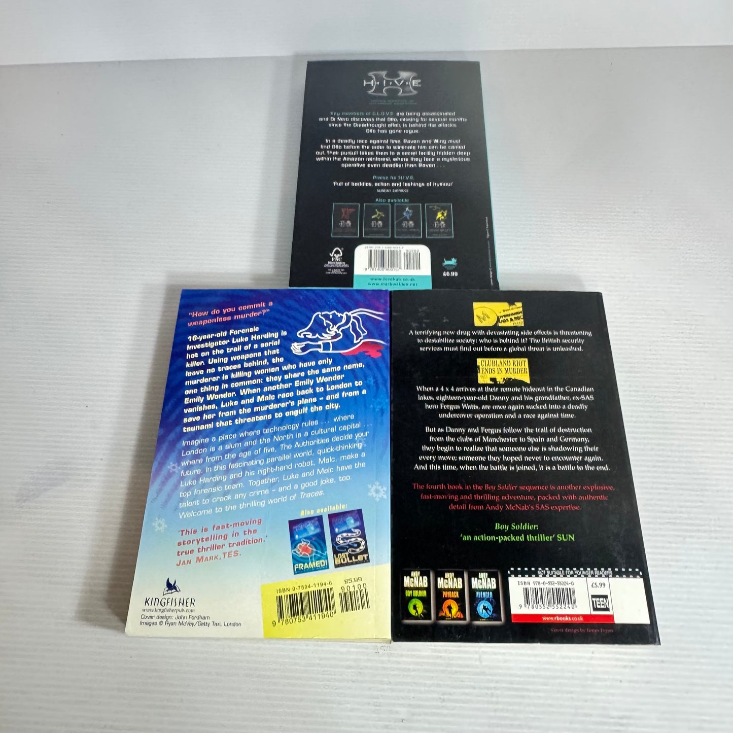 Young Adult Book Bundle x 3 Books : HIVE: Rogue, Traces : Roll Call, Meltdown (2496)