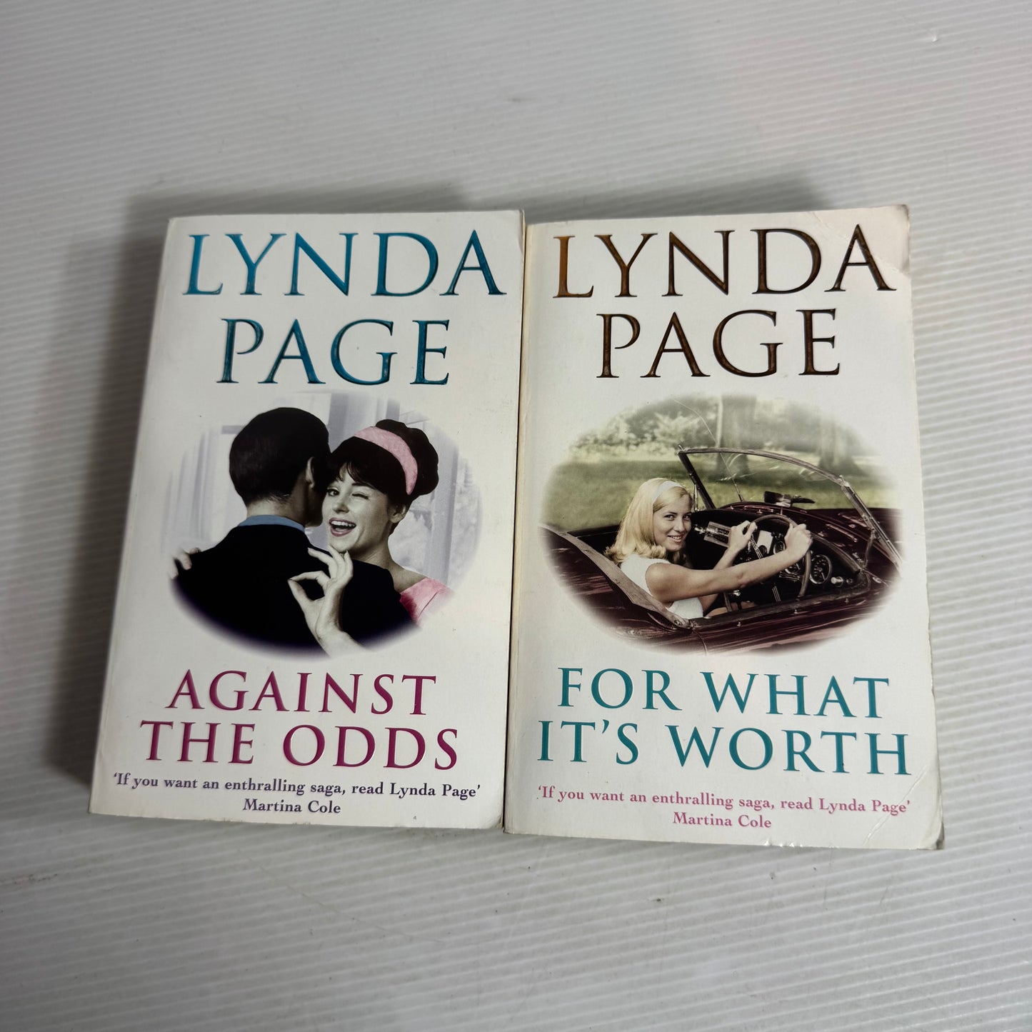Lynda Page Book Bundle x 2 Books : For What It's Worth & Against The Odds (2834)