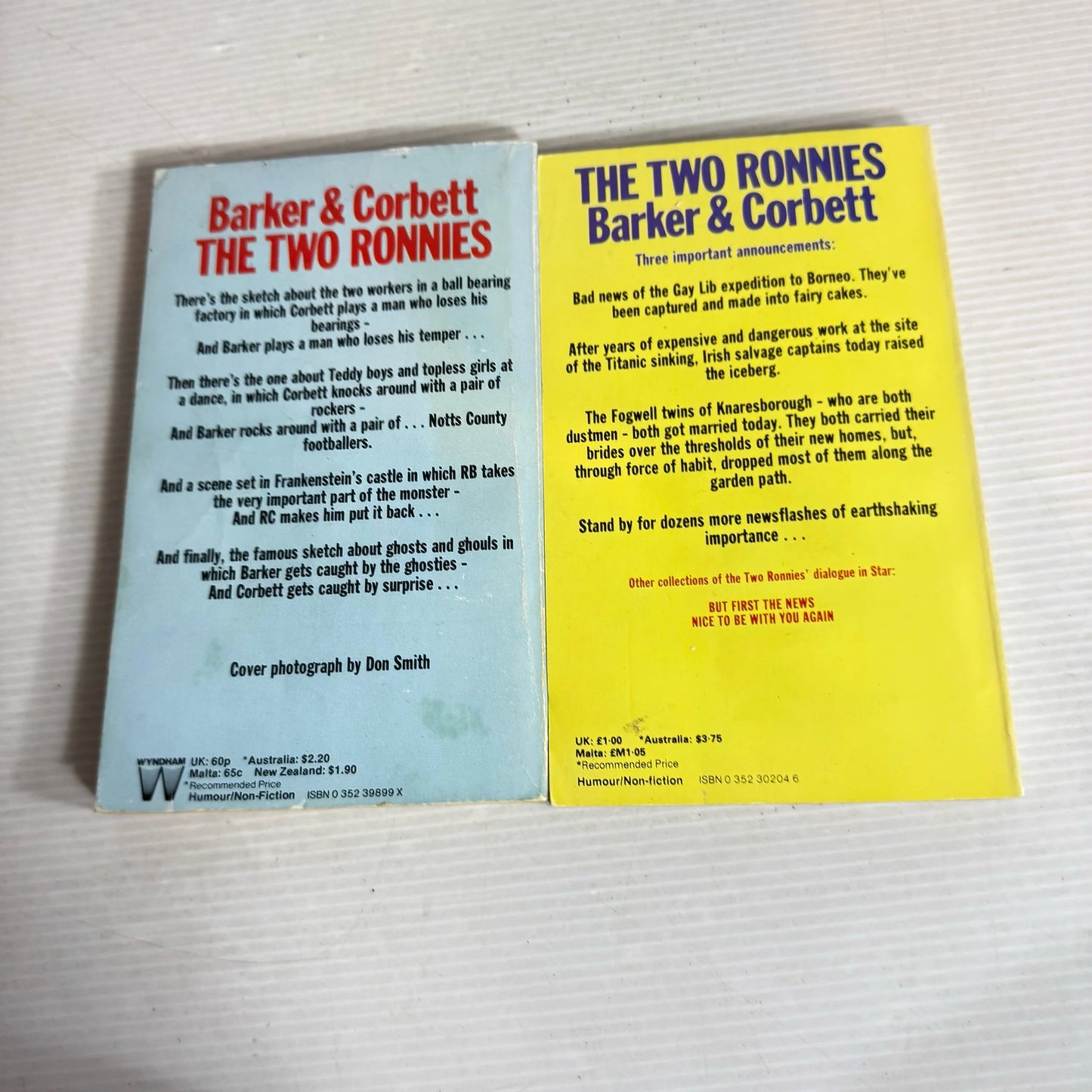 The Two Roonies Book Bundle x 2 Books : But First the News & In A Packed Programme Tonight (Vintage 1977-1978) (2018)