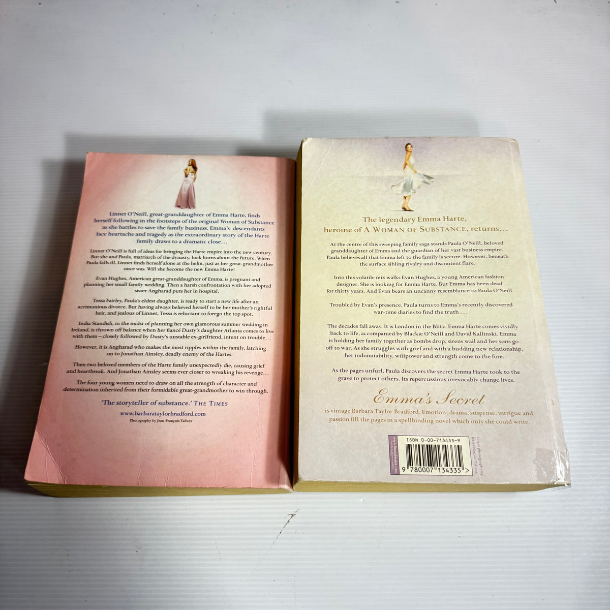 Barbara Taylor Bradford Book Bundle x 2 : Just Rewards & Emma's Secret (3263)