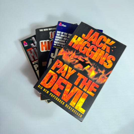 Jack Higgins Book Bundle x 4 : Pay the Devil, The White House Connection, Exocet, Passage By Night (3086)