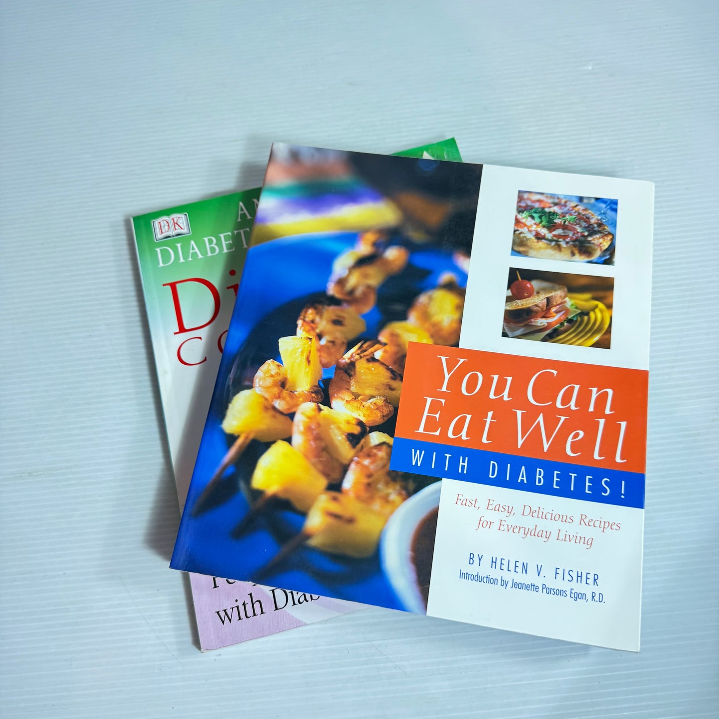 Diabetes Cookbook x 2 Books : Diabetes Cookbook - American Diabetes Association, You Can Eat Well with Diabetes! - Helen V. Fisher (2803)(2803)