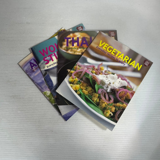 Love Food Small Cookbook Bundle x 4 Books : Wok & Stir-Fry, Thai, Alfresco, Vegetarian (2599)