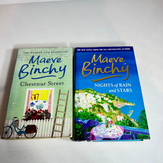 Maeve Binchy Book Bundle x 2 Books Chestnut Street & Nights of Rain and Stars (2447)