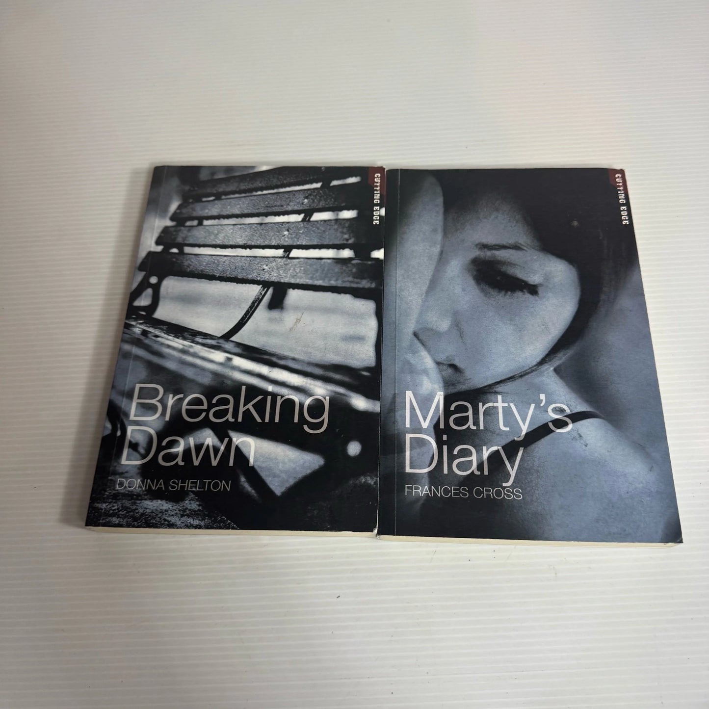 Cutting Edge Young Adult Book Bundle x 2 : Marty's Diary - Frances Cross & Breaking Dawn - Donna Shelton (2317)