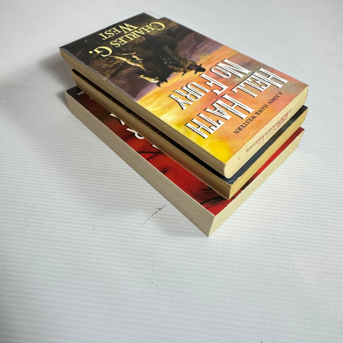 Western Action Bundle x 3 : Hell Hath No Fury - Charles G. West, Dutchman's Flat - Louis L'Amour, Silver Creek Fire - Lindsay McKenna (3391)