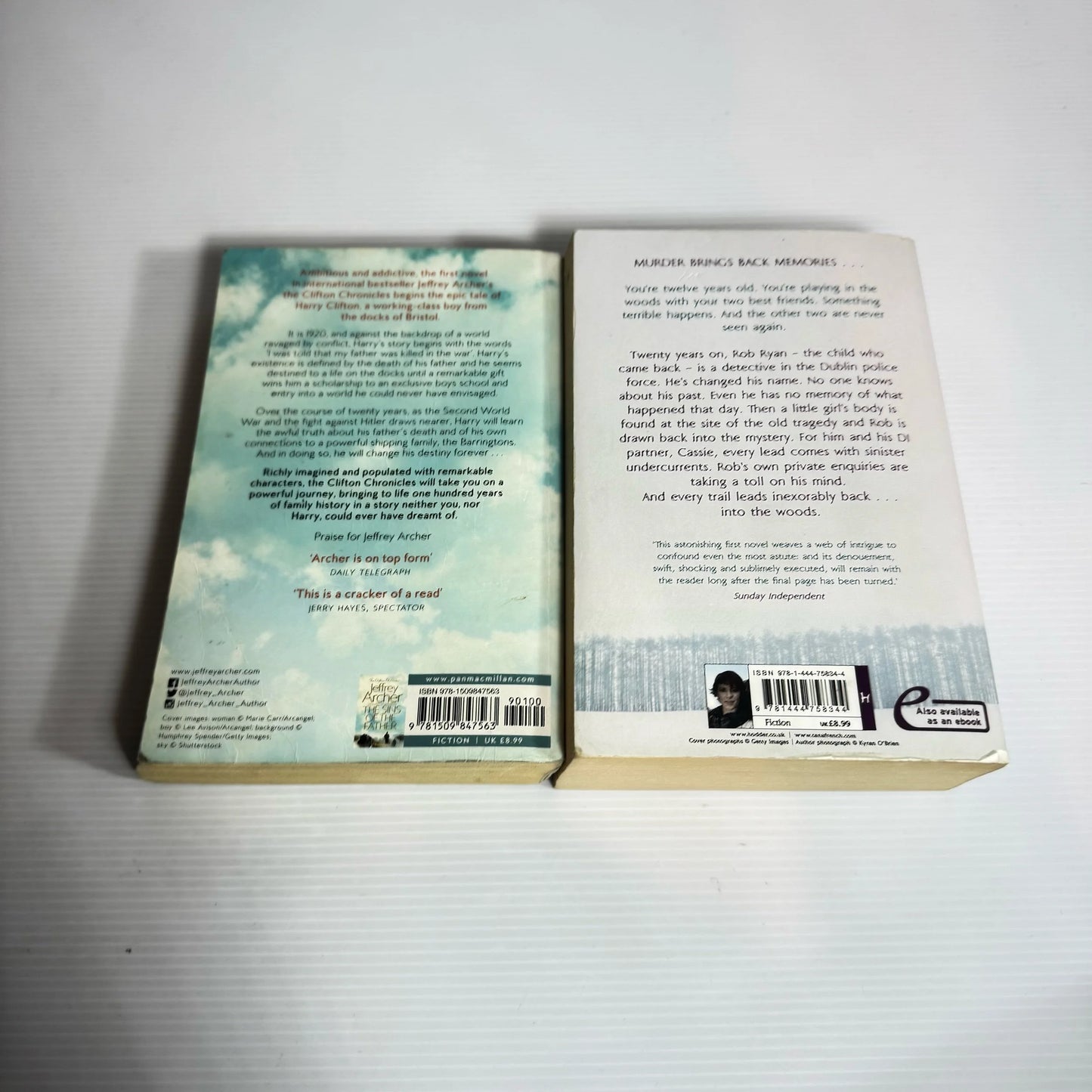 Thriller Book Bundle x 2 : In The Woods by Tana French & Only Time Will Tell - Jeffrey Archer (2155)