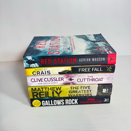 Adventure Thriller Book Bundle x 5 Books : Mixed Authors (2293)