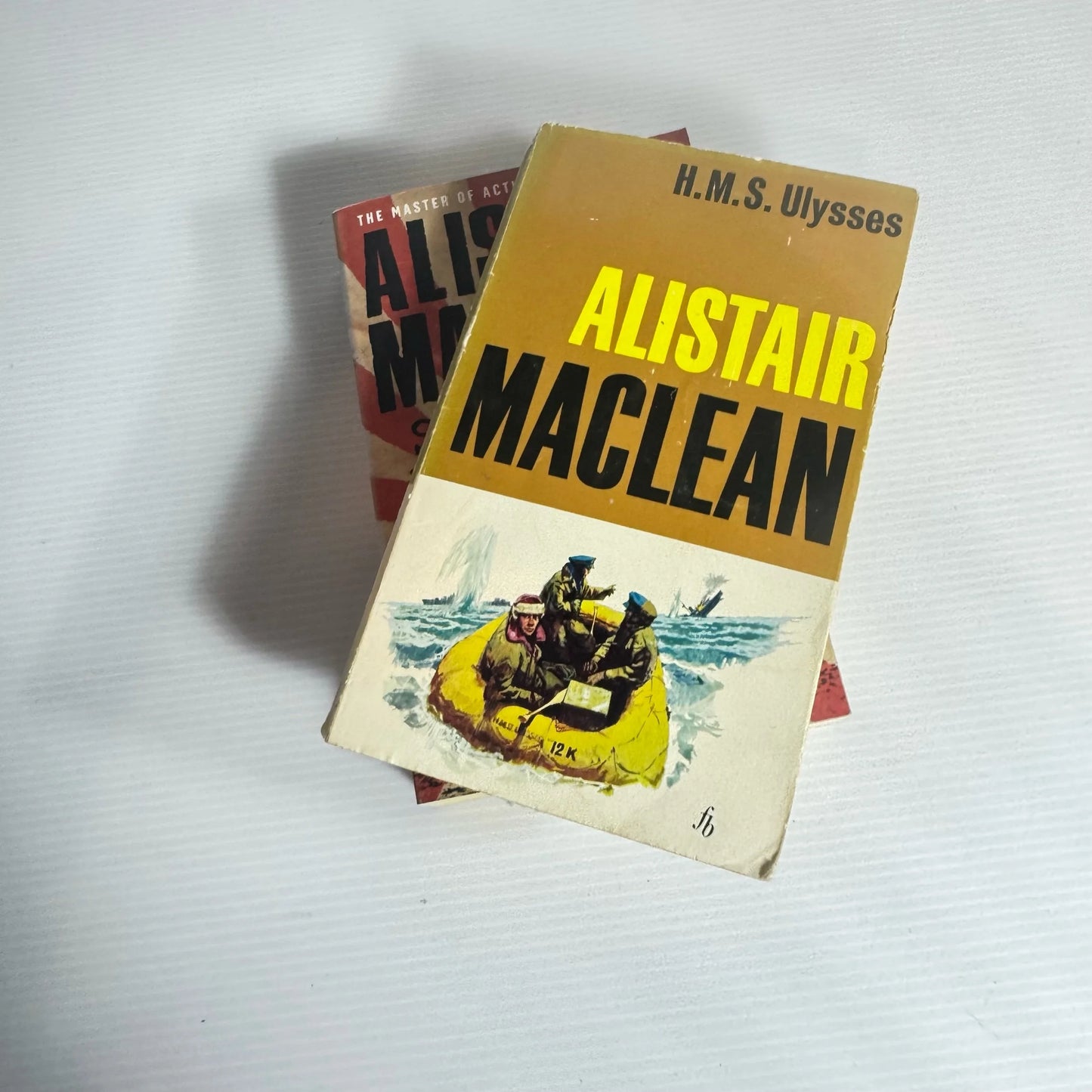 Alistair MacLean Book Bundle x 2 Books : H.M.S Ulysses (1969) & South By Java Head (2008) (2216)