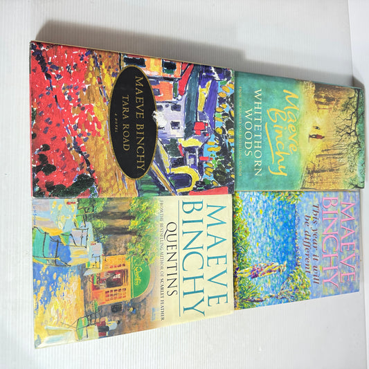 Maeve Binchy Hardcover Book Bundle x 4 : Whitehorn Woods, This Year It Will Be Different, Tara Road, Quentins(3035)