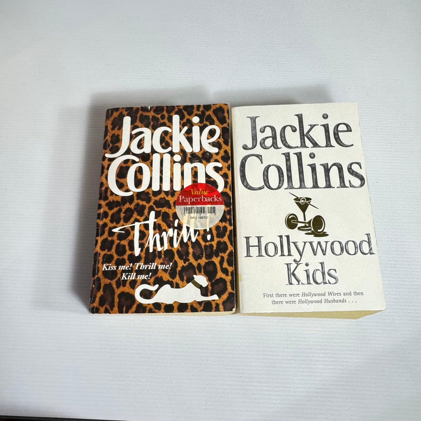 Jackie Collins Book Bundle x 2 : Hollywood Kids & Thrill! (3095)