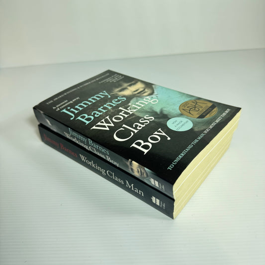 Jimmy Barnes Book Bundle x 2 : Working Class Boy & Working Class Man (3081)