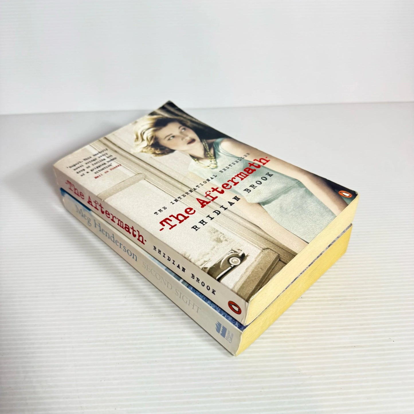 Historical War Themed Book Bundle x 2  : The Aftermath - Rhidian Brook & Second Sight - Meg Henderson (2353)