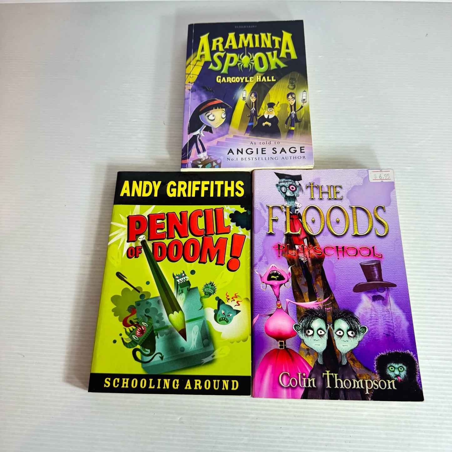 Children’s Spooky Book Bundle x 3 Books : Araminta Spook, The Floods Playschool, Pencil of Doom (2117)